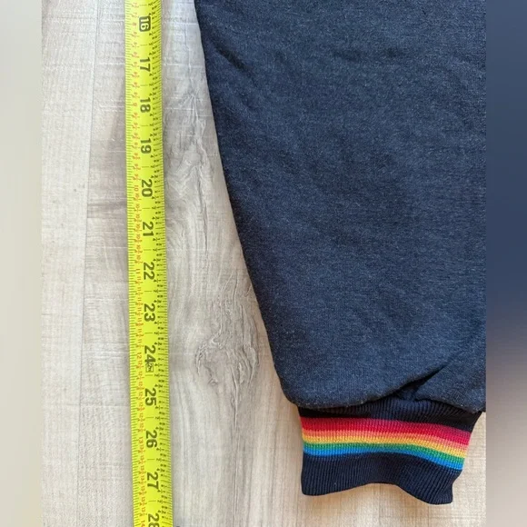 Aviator Nation Charcoal Joggers with Rainbow Cuffs - Picture 6 of 6